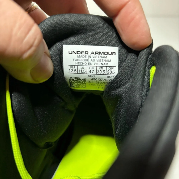 Under Armour Mens UA Hammer MC Football Cleats Mid RM 1289761-011 Black 12.5 NEW - Picture 9 of 9